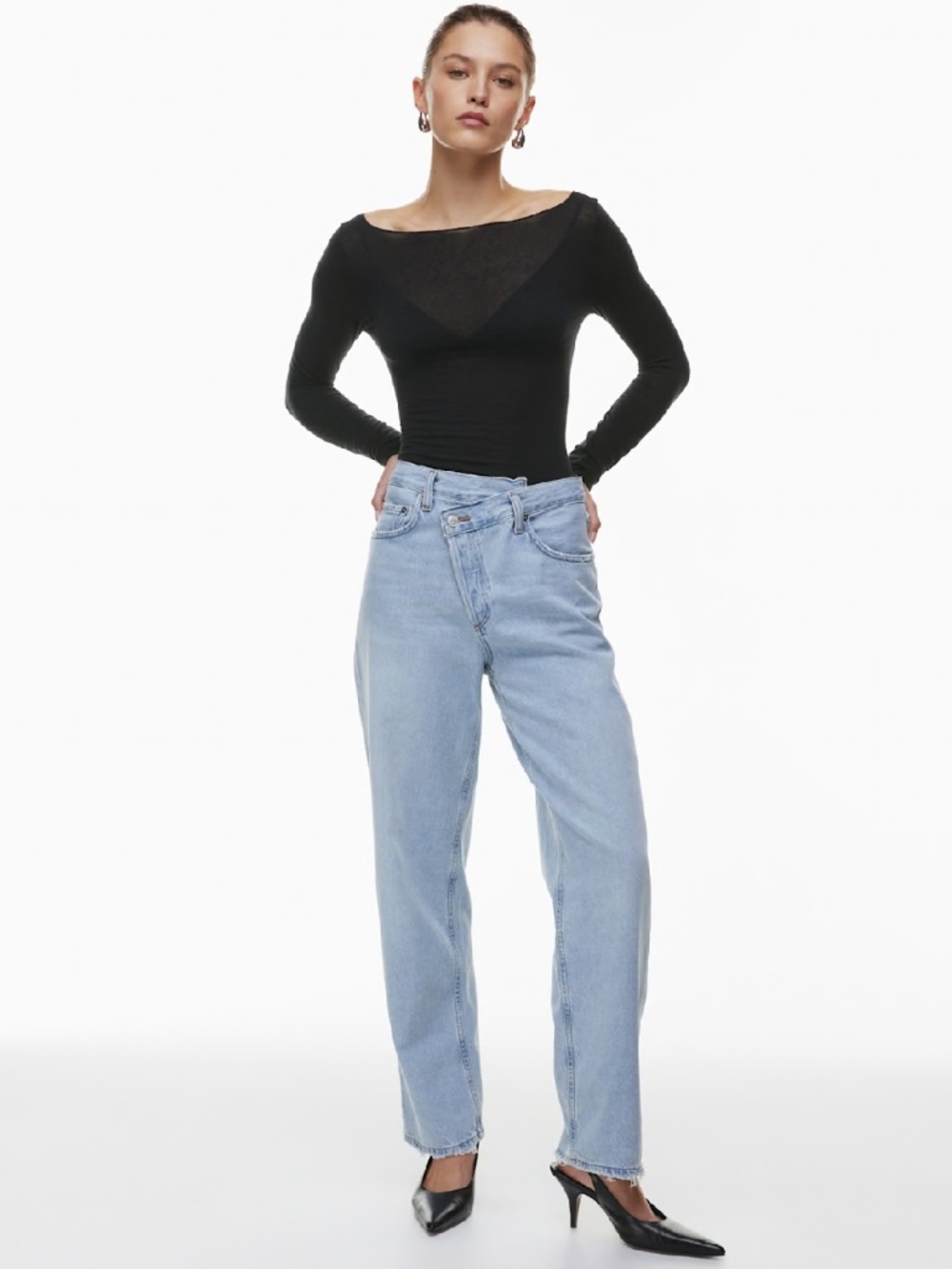 AGOLDE Criss Cross Upsized High Rise Jeans in Wired – Size 25